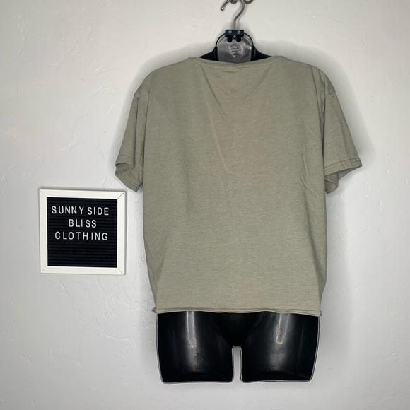 Brisco Brands Green Crew Neck Short Sleeve Shirt Size Large - Picture 4 of 7